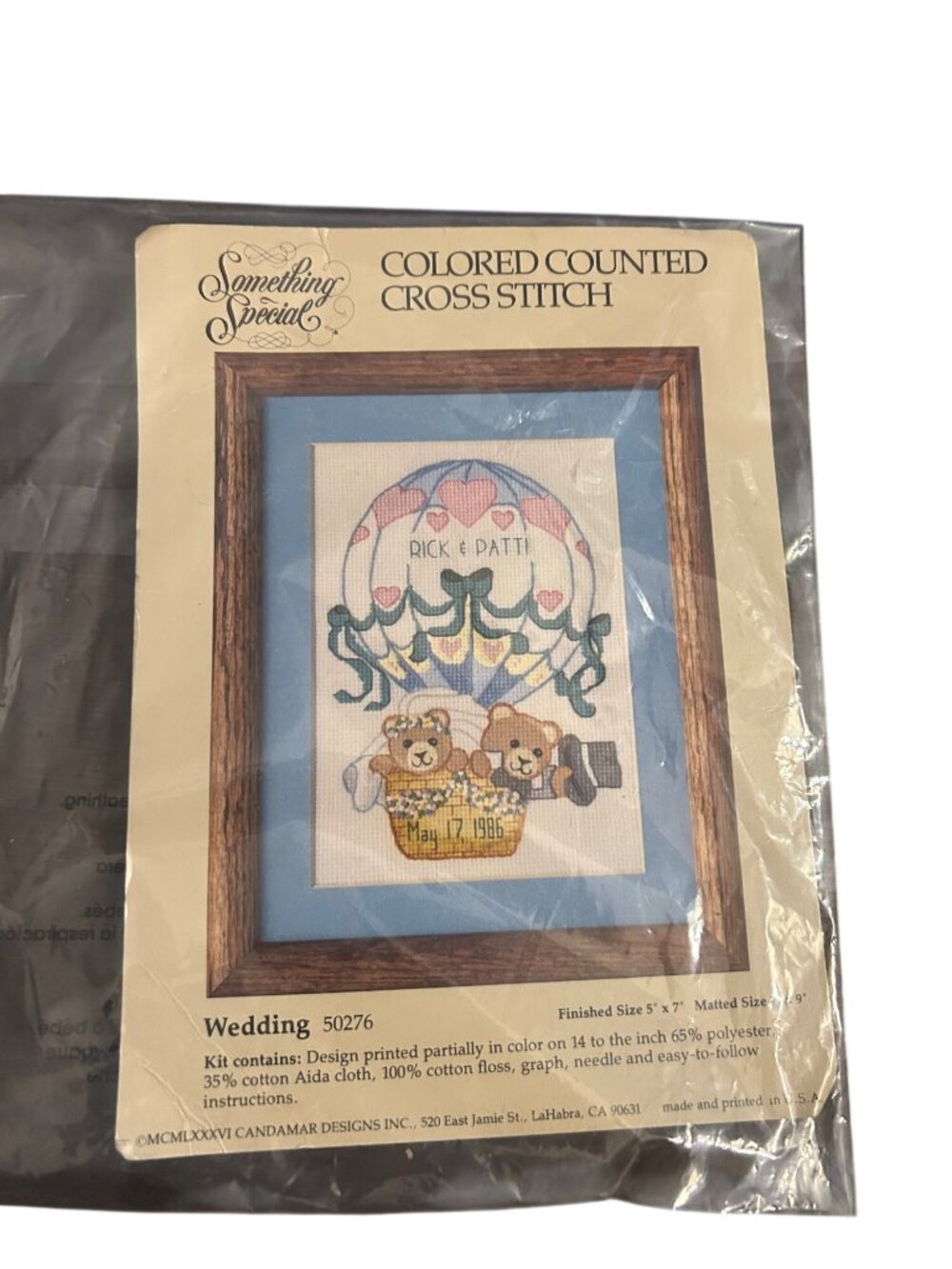 Something Special Colored Counted Cross Stitch Wedding Kit 50276 Finished 5"x7"